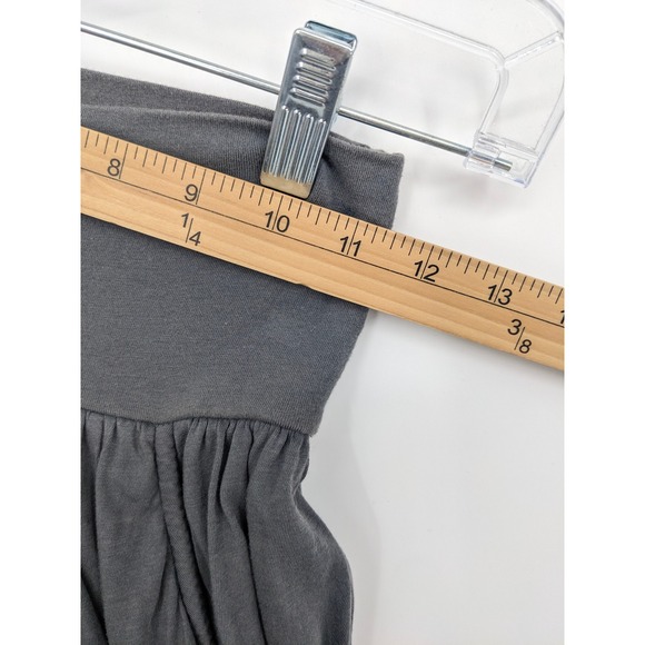 Garnet Hill Maxi Skirt Womens XS Gray Jersey Pockets Boho Lagenlook Artsy Casual - Picture 8 of 9